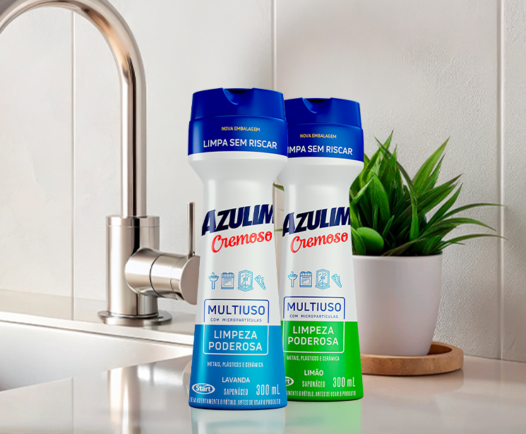 Segredinho de quem ama casa limpa: Multiuso Cremoso Azulim!