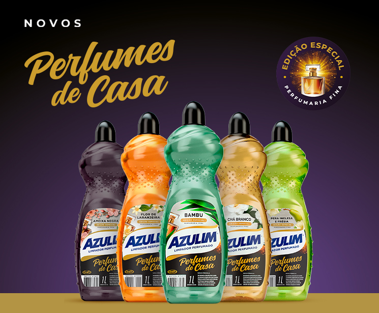 Azulim lança Limpador Perfumado com fragrâncias de perfumaria fina